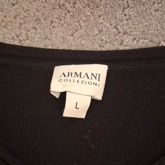 Armani Collezioni Black Knit Top - Picture 2 of 3